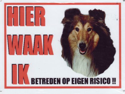 schotse collie waakbord