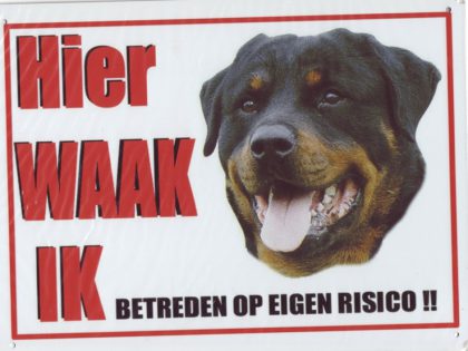 XL waakbord Rottweiler-0