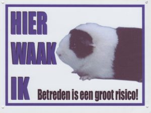 Waakbord cavia zwart wit-0